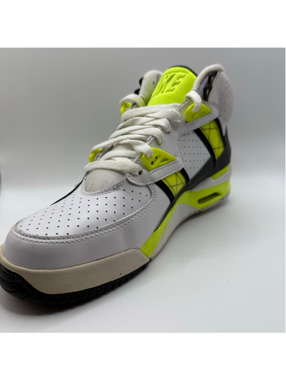 Men's Nike Air Trainer SC High White Neon Green Athletic Shoes 7.5 302346-118 - Picture 7 of 16